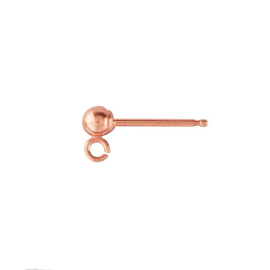 Ball Post Earring with Open Ring