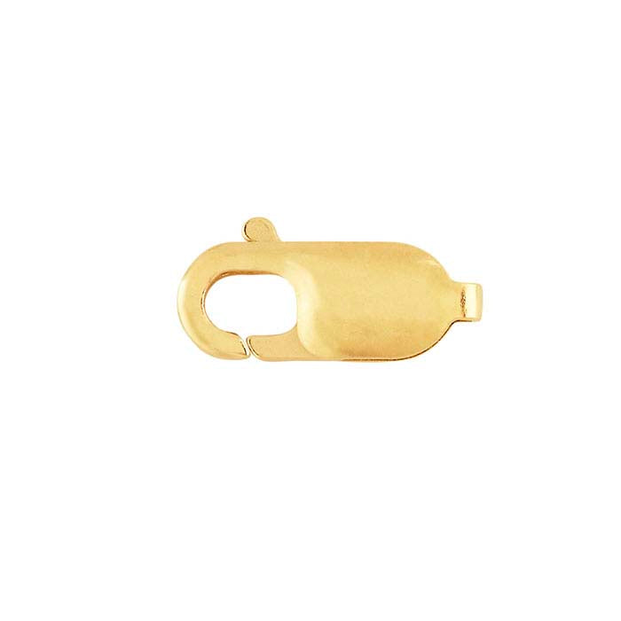 14K Yellow Gold 13.6 x 6.4mm Oval Lobster Clasp