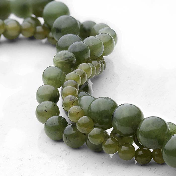 Jade 6 mm Rund Pärlsträng