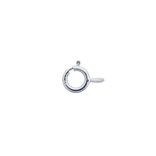 Chiusura a molla leggera in oro bianco 14K 7,5 x 5 mm