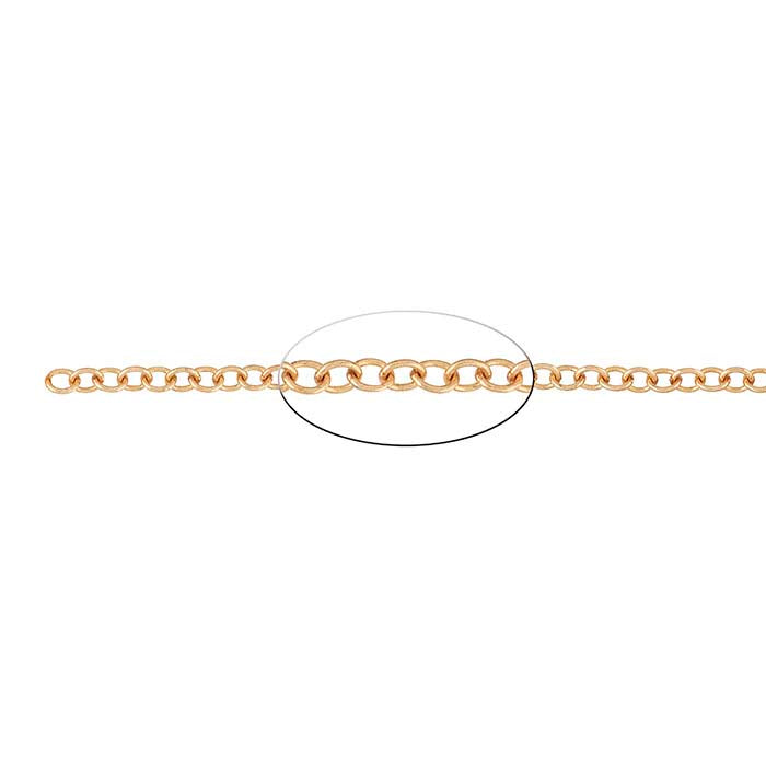 Bronze Oval Cable Chain, 6.1 m. Spool