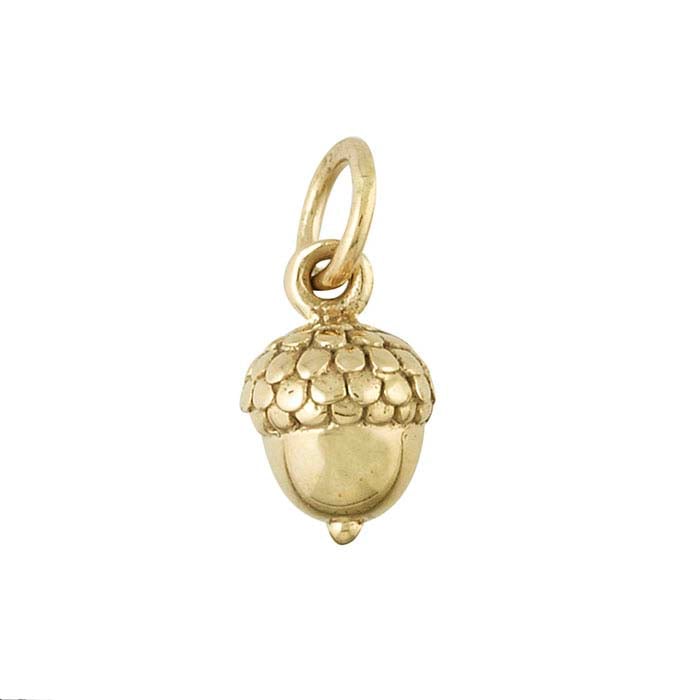 Bronze 3D Acorn Charm