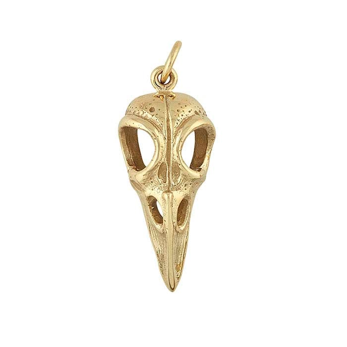 Bronze 3D Bird Skull Pendant