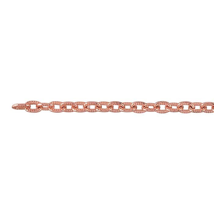 Catena a cavo piatta ovale sagomata in rame 3,4 mm, bobina da 6,1 m.