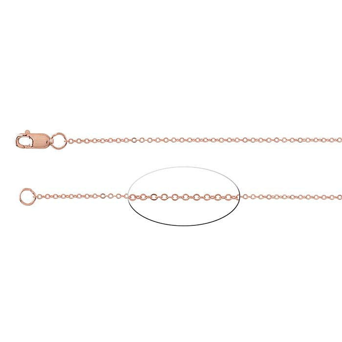 14/20 Rose Gold-Filled Flat Oval Cable Chain