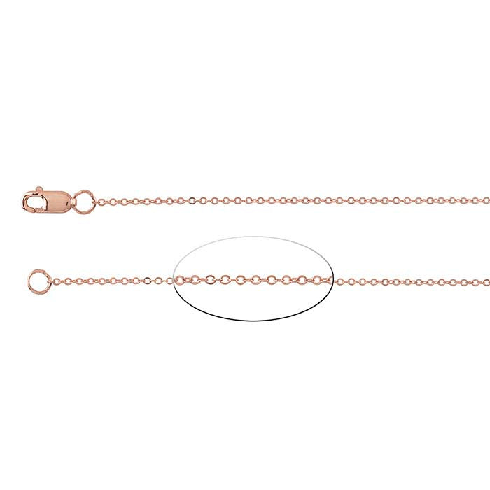 14/20 Rose Gold-Filled Flat Oval Cable Chain