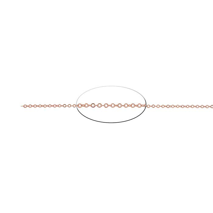 14/20 Rose Gold-Filled Flat Oval Cable Chain