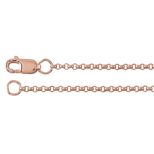 14/20 Rose Gold-Filled Round Rolo Chain