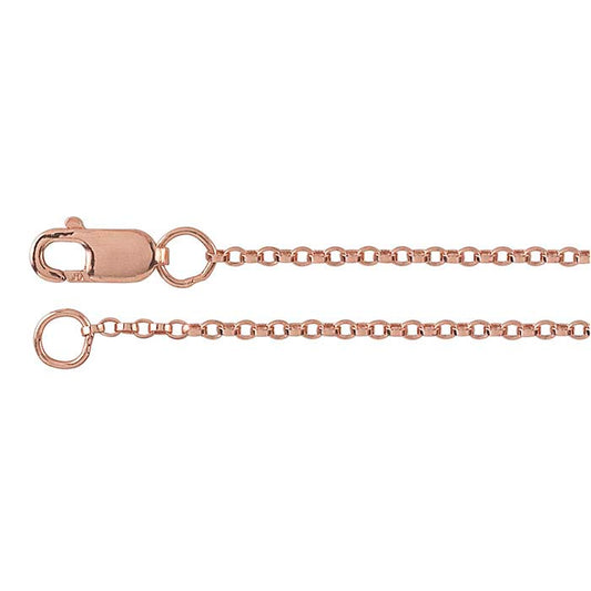 14/20 Rose Gold-Filled 1.1mm Flat-Wire Oval Cable Chain