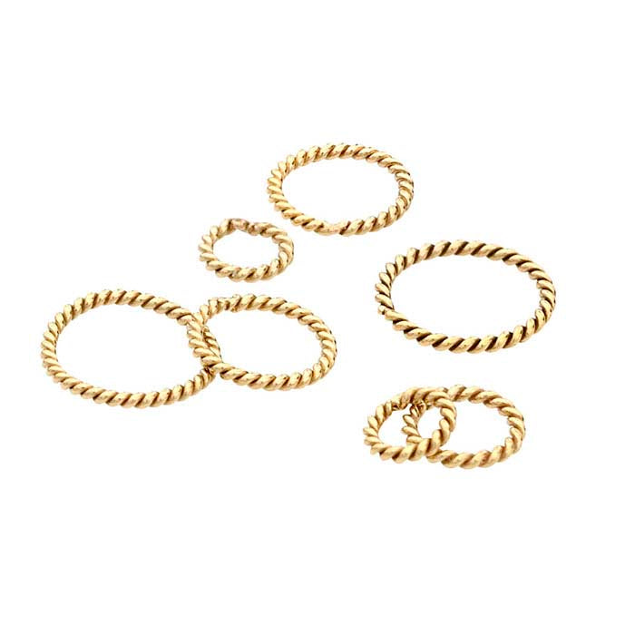 Anello chiuso a filo intrecciato rotondo 6,2 mm in oro giallo 14/20 gold-filled