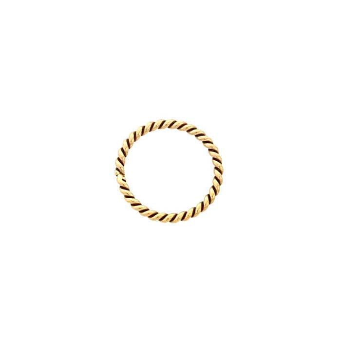 Anello chiuso a filo intrecciato rotondo 6,2 mm in oro giallo 14/20 gold-filled