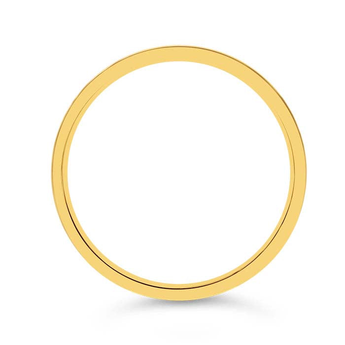 Nordt 14K Yellow Gold 8mm Flat Comfort Fit Lightweight Wedding Band