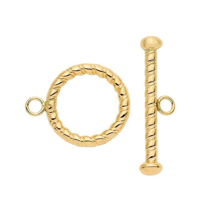12/20 Gult Guld-Fyllt 20,8 x 26,2 mm Vridkulände Toggle-Lås