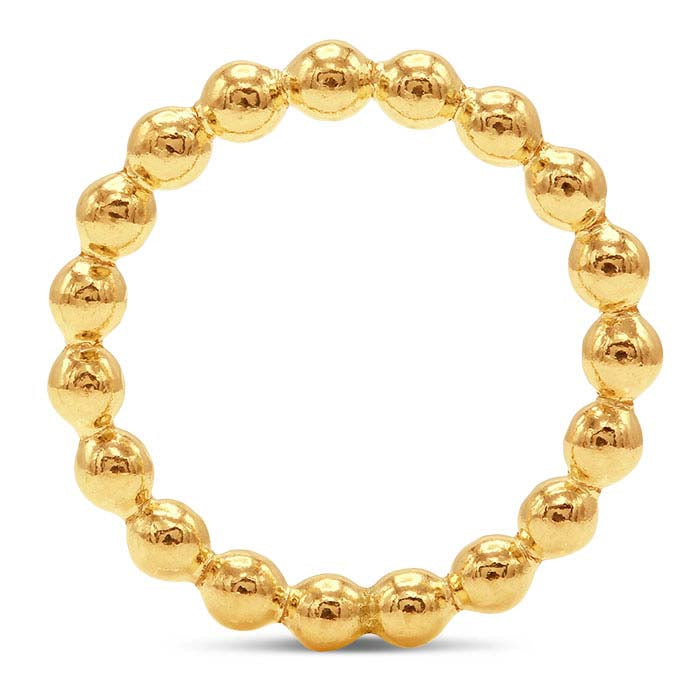 12/20 Yellow Gold-Filled 3mm Beaded Ring