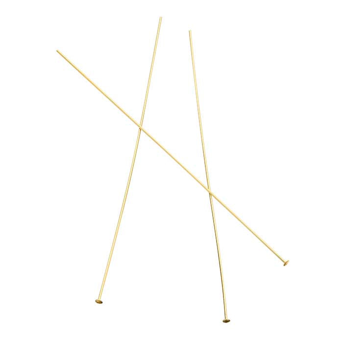 14/20 Yellow Gold-Filled Domed Head Pin, 0.40mm, 1/2-Hard
