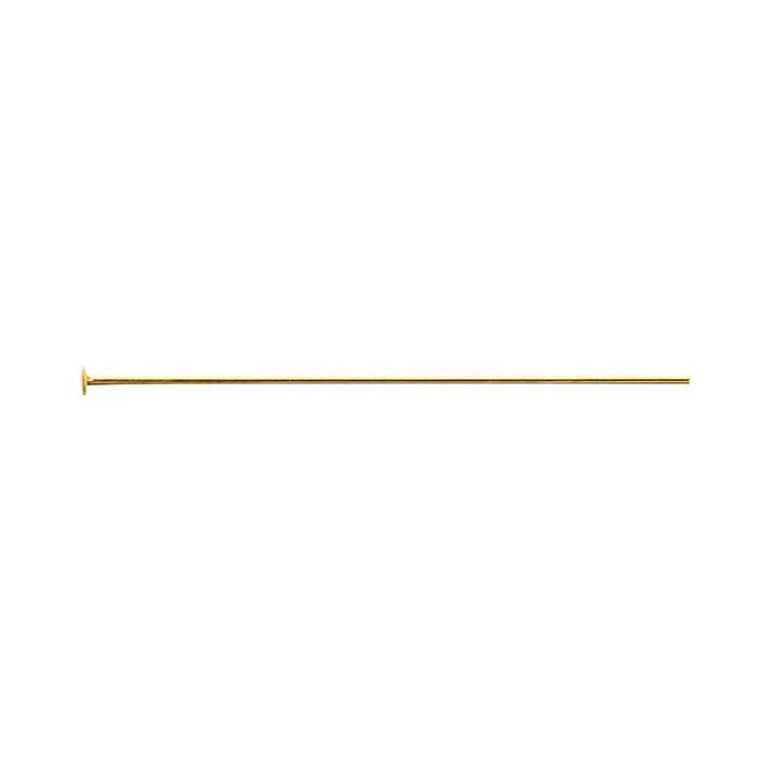 14/20 Yellow Gold-Filled Domed Head Pin, 0.40mm, 1/2-Hard