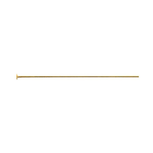14/20 Yellow Gold-Filled Domed Head Pin, 0.40mm, 1/2-Hard