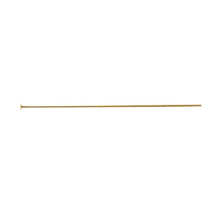 14/20 Yellow Gold-Filled Domed Head Pin, 0.40mm, 1/2-Hard