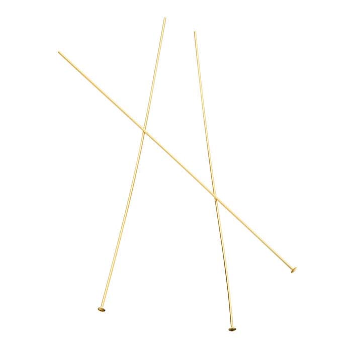 14/20 Yellow Gold-Filled Domed Head Pin, 0.40mm, 1/2-Hard
