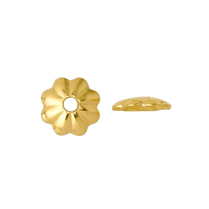 14/20 Yellow Gold-Filled Flower Bead Cap