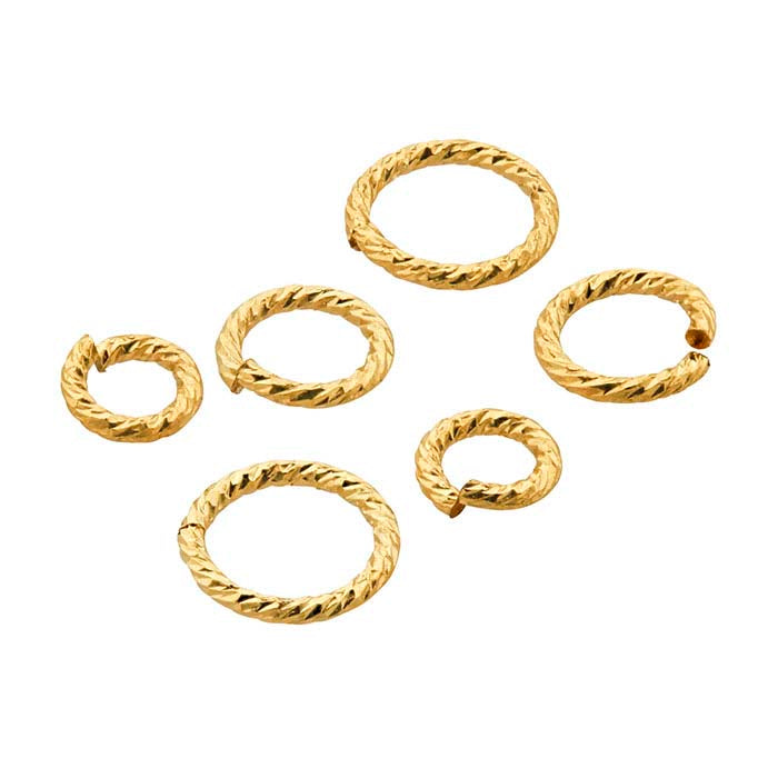 Anello di giunzione rotondo "Sparkle" 3,5 mm in oro giallo 14/20 gold-filled