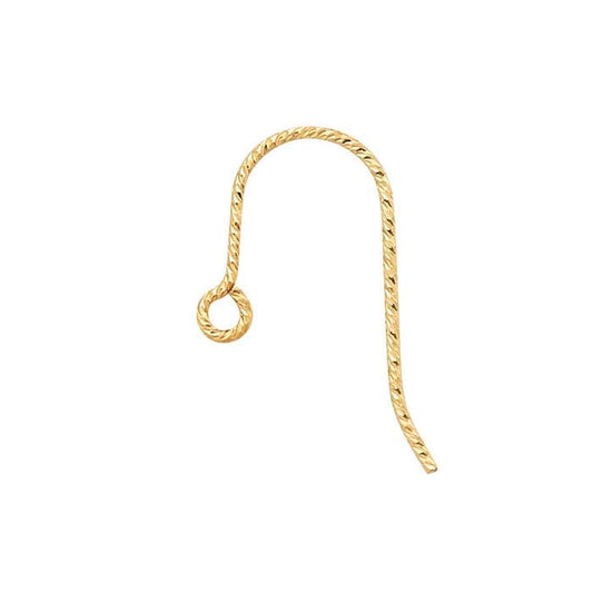 14/20 Yellow Gold-Filled Sparkle Ear Wire with Loop