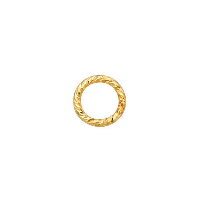 Anello Chiuso Rotondo Scintillante 3,5mm in Oro Giallo Riempito 14/20