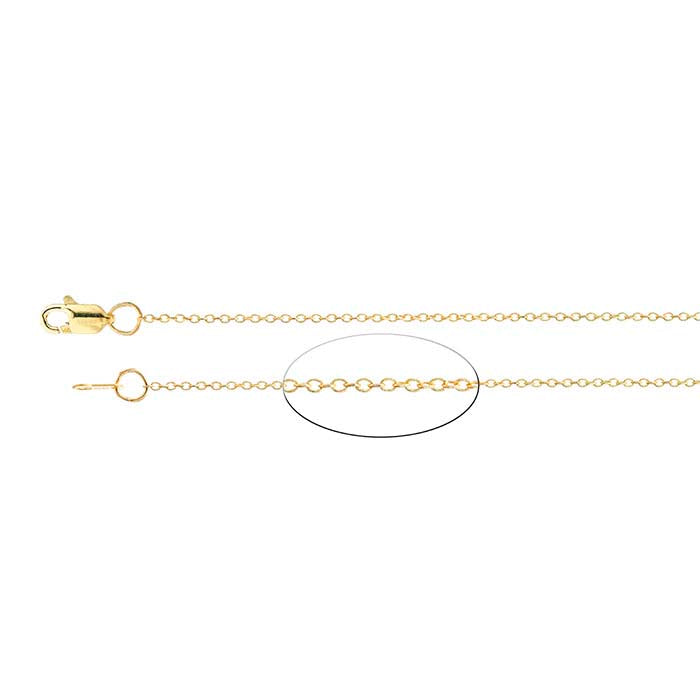 14K Yellow Gold Oval Cable Chain