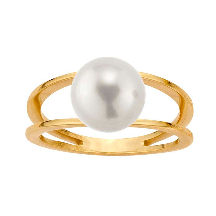 14K Yellow Gold Open Shank Pearl Ring Mounting