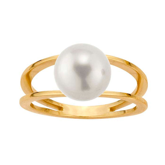 14K Yellow Gold Open Shank Pearl Ring Mounting
