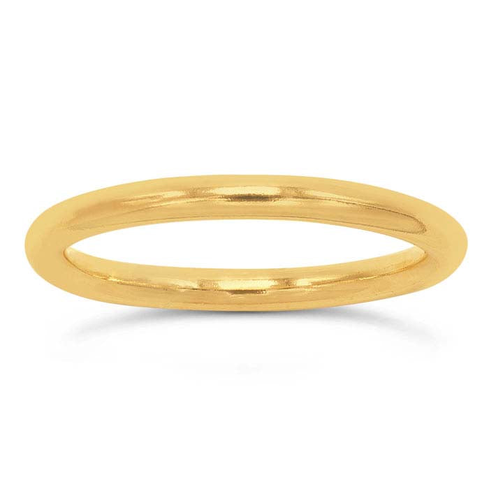 14/20 Yellow Gold-Filled Round Wire Stackable Ring