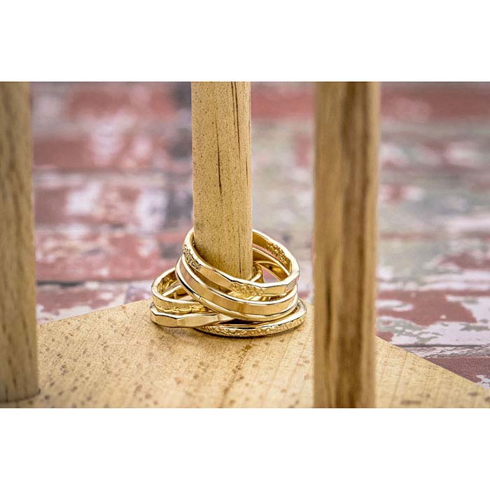 14/20 Yellow Gold-Filled Round Wire Stackable Ring