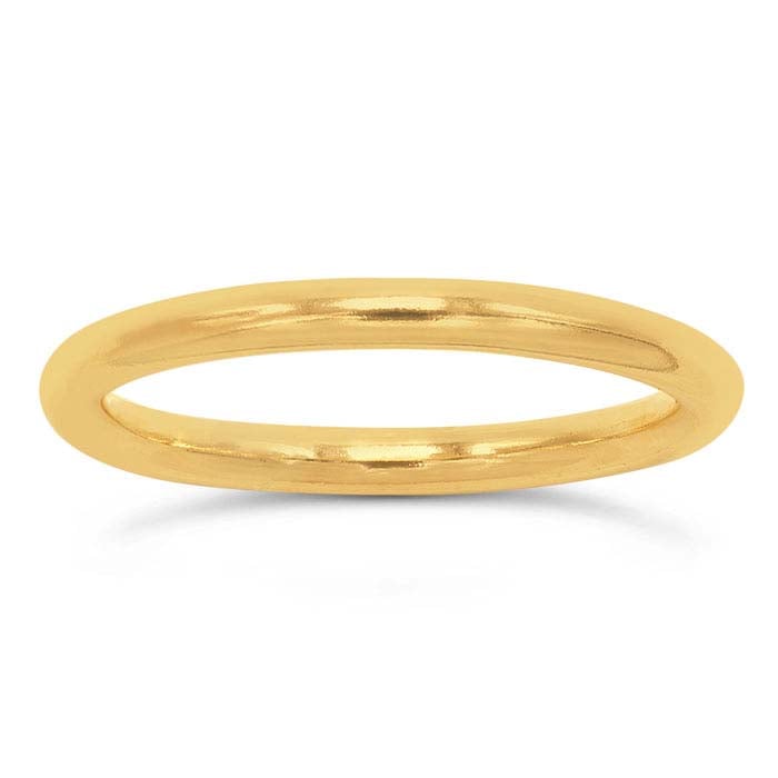14/20 Yellow Gold-Filled Round Wire Stackable Ring