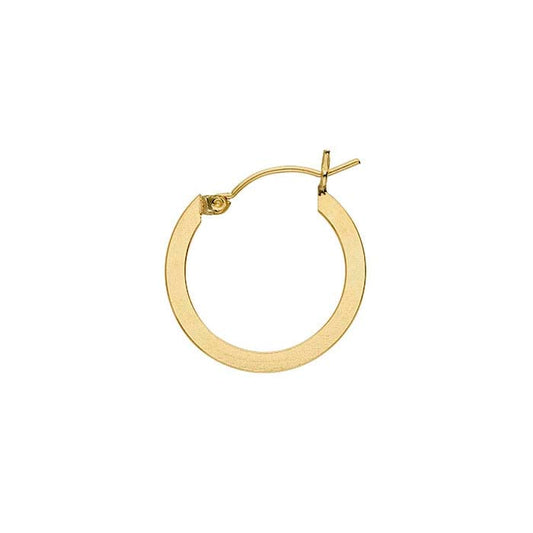 14/20 Yellow Gold-Filled Flat Round Hoop Earring
