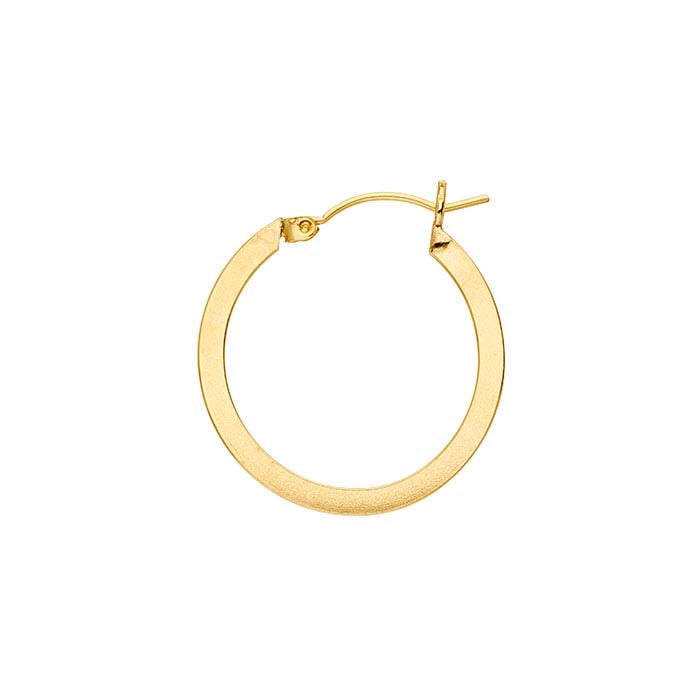 14/20 Yellow Gold-Filled Flat Round Hoop Earring