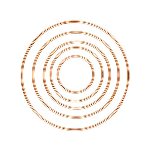 14/20 Roségoud Gevuld Gladde Concentische Ronde Componentenset