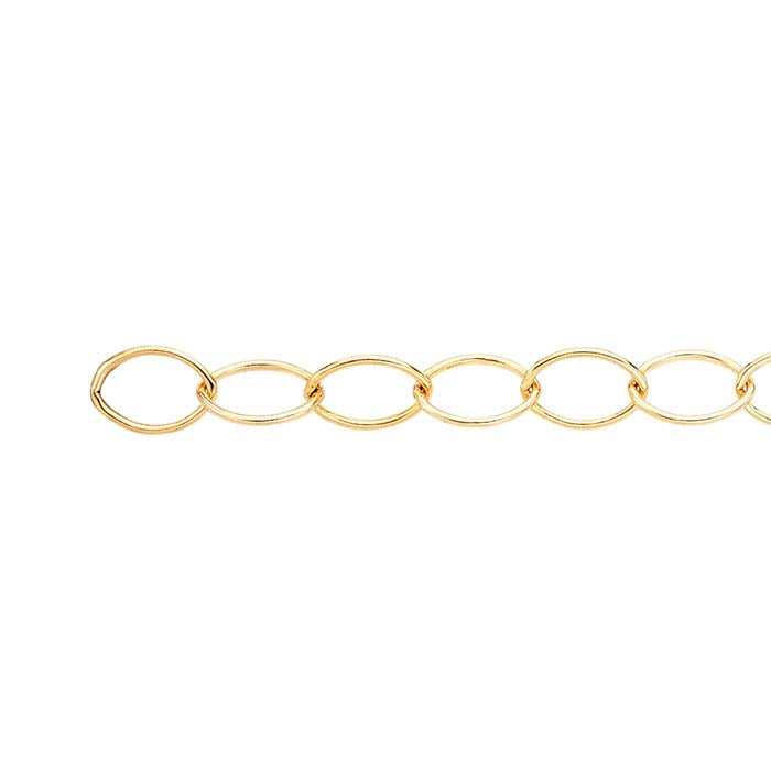 14K Yellow Gold Oval Cable Chain