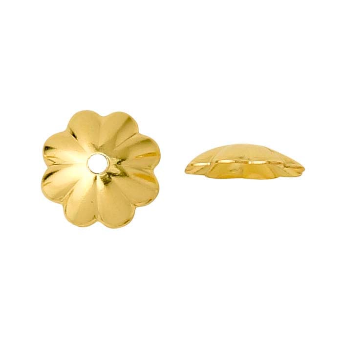 14/20 Yellow Gold-Filled Flower Bead Cap