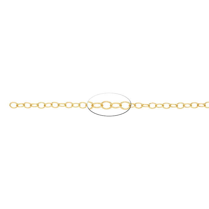 14/20 Yellow Gold-Filled Oval Cable Chain