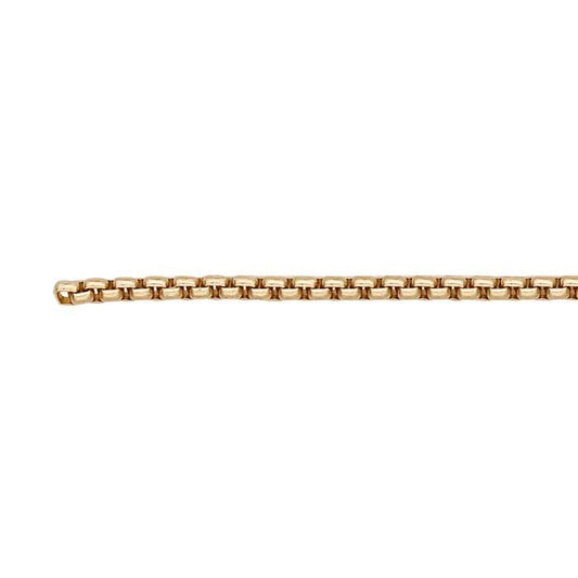 Cadena de caja redondeada de bronce 1.7 mm, carrete de 6.1 m.