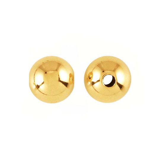 18K Yellow Gold Seamless Round Bead
