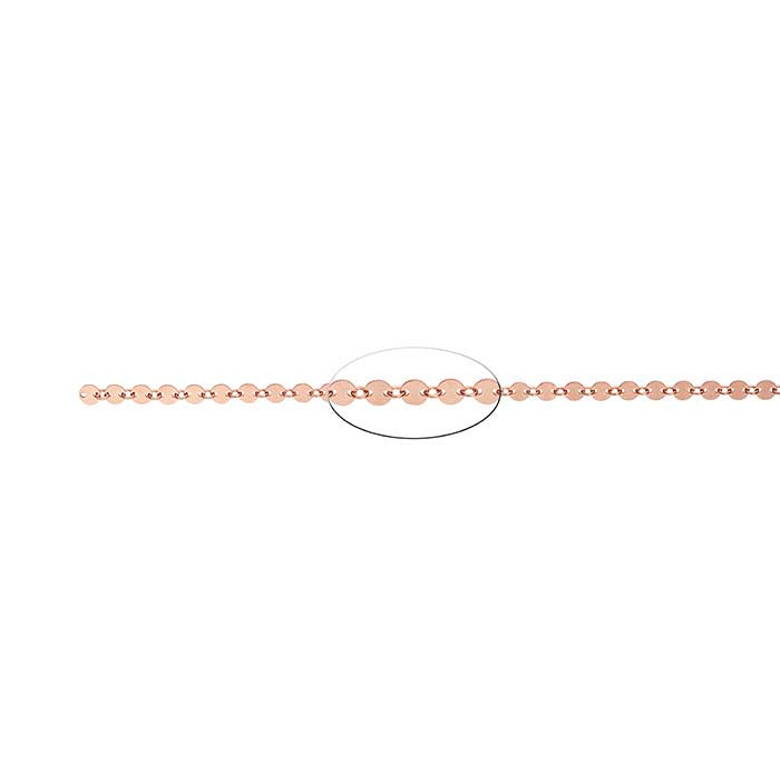 14/20 Rose Gold-Filled 4.1mm Flat Circle Link Chain