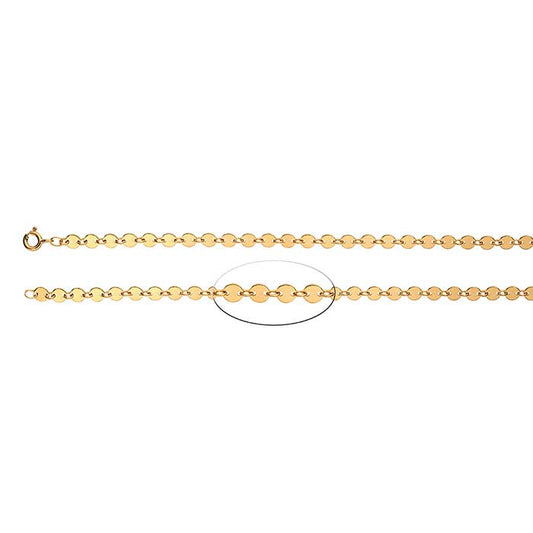 14/20 Yellow Gold-Filled 4.1mm Flat Circle Link Chain