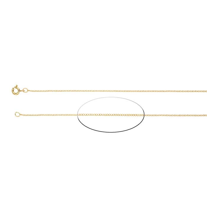 14K Yellow Gold Curb Chain