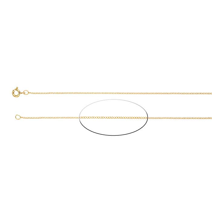 14K Yellow Gold Curb Chain