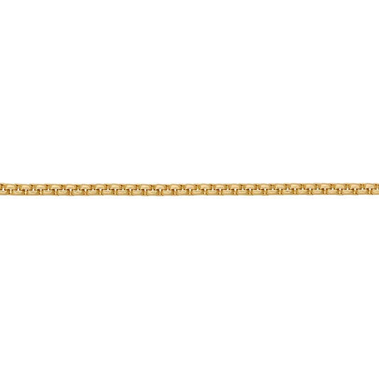 14K Yellow Gold Rounded Box Chain