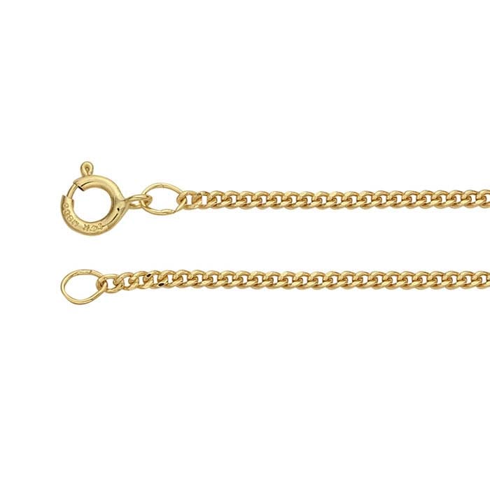 14K Yellow Gold Diamond-Cut Curb Chain
