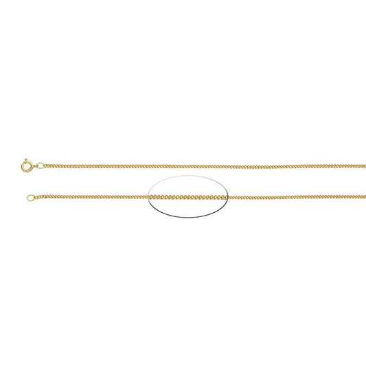 14K Yellow Gold Diamond-Cut Curb Chain