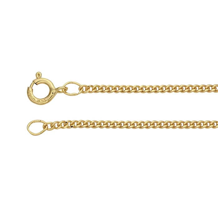 14K Yellow Gold Diamond-Cut Curb Chain
