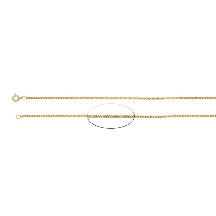 14K Yellow Gold Diamond-Cut Curb Chain